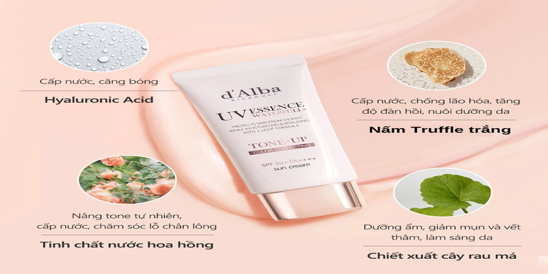 Kem d’Alba Waterfull Tone-up Sun Cream