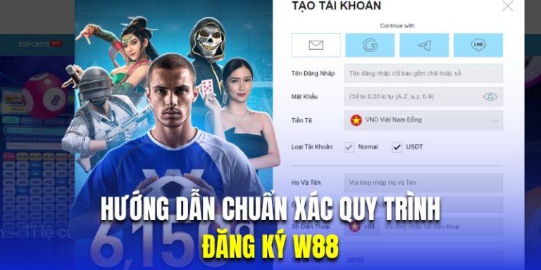 Quy trình khi đăng ký tài khoản tại w88